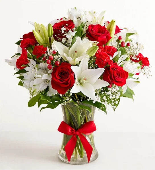 Clasic Red White Lilys