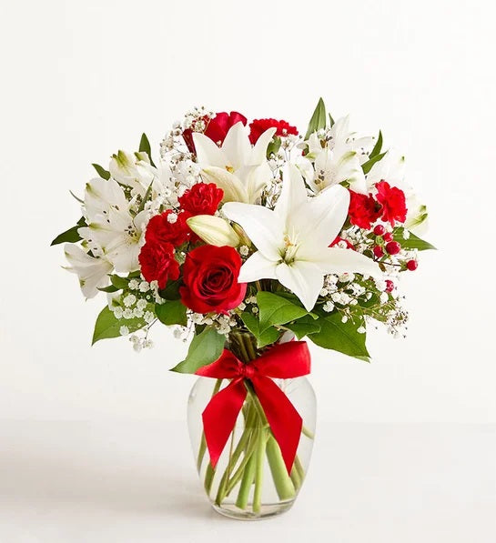 Clasic Red White Lilys