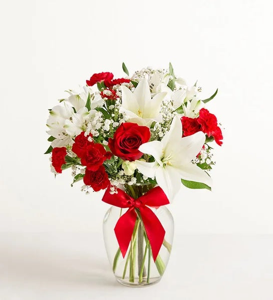 Clasic Red White Lilys